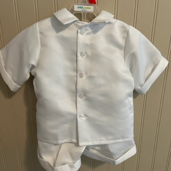 Adorable toddler white baptism or wedding suit with bonnet style hat 2T - Picture 4 of 8